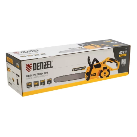 Пила цепная аккумуляторная  бесщет., Denzel RCS 400-62, 400 мм, Li-ion, 62В купить в Нягани