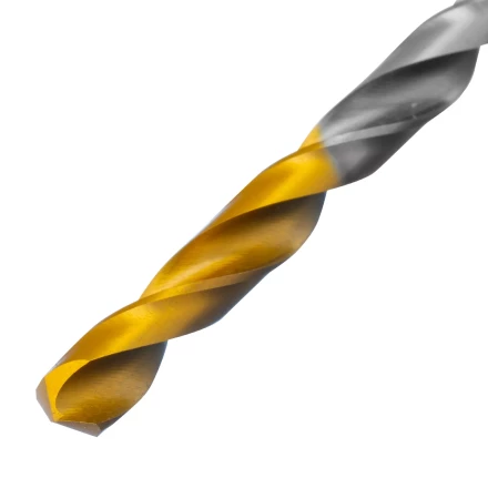 Сверло спиральное по металлу Denzel 5 x 86 мм, Р6М5, Golden Tip, 718233 купить в Нягани