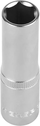 Головка торцовая ЗУБР &quot;МАСТЕР&quot; (1/2&quot;), удлиненная, Cr-V, FLANK, хроматированное покрытие, 15мм 27726-15 купить в Нягани
