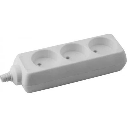 Колодка DEXX для удлинителя, 3 гнезда, макс мощность 3500Вт 55100-3 купить в Нягани