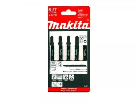 Пилки для лобзика Makita B-27 A-85787 по металлу 5.000 купить в Нягани