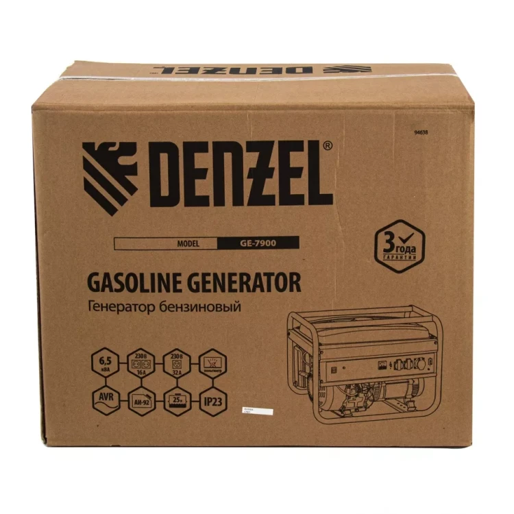 Генератор бензиновый DENZEL GE 7900 94638 купить в Нягани