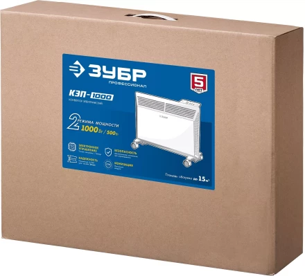 ЗУБР ПРО серия 1 кВт, электрический конвектор, Профессионал (КЭП-1000) купить в Нягани