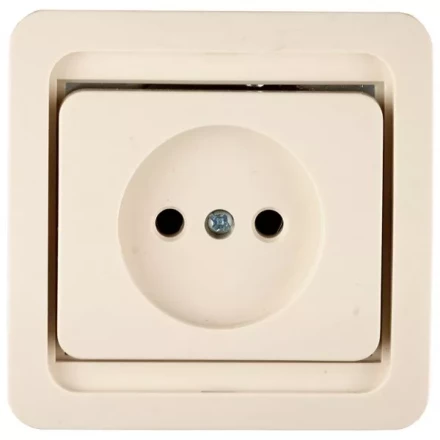 Розетка СВЕТОЗАР "ГАММА" одинарная, цвет бежевый, 16А/~250В SV-54100-B купить в Нягани