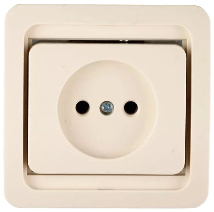 Розетка СВЕТОЗАР "ГАММА" одинарная, цвет бежевый, 16А/~250В SV-54100-B купить в Нягани