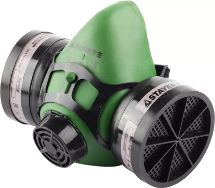 Полумаска STAYER &quot;MASTER&quot; фильтрующая противогазная, в комплекте с фильтрами А1 11175 купить в Нягани