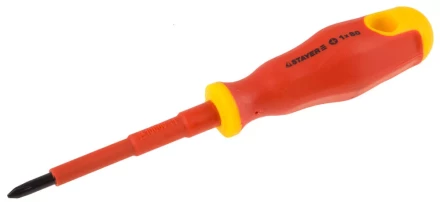 Отвертка STAYER &quot;PROFI&quot; &quot;ELECTRO&quot; диэлектрическая до 1000В, двухкомп рукоятка, PH № 1 х 80мм 25142-1-08 купить в Нягани