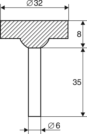 Шарошка абразивная Цилиндр 32х8х6 мм Энкор 21651 купить в Нягани