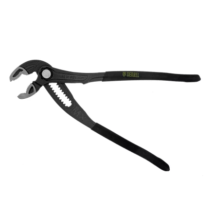 Клещи переставные Denzel 17906, кнопочный механизм, обливные рукоятки, 250 мм купить в Нягани