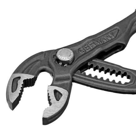 Клещи переставные Denzel 17906, кнопочный механизм, обливные рукоятки, 250 мм купить в Нягани