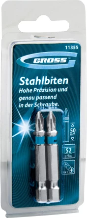 Набор бит РН3х50, сталь S2, 2шт GROSS 11359 купить в Нягани