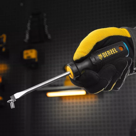 Отвертка, SL6x100 мм, S2, 3к рукоятка Denzel 121987 купить в Нягани