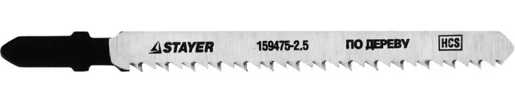 Полотна STAYER "STANDARD", T101BR, для эл.лобзиков, HCS, по дереву, фанере, ДВП, ДСП, ламинат, пластик, EU-хвост.,74/2,5мм, 2шт 159475-2.5 купить в Нягани