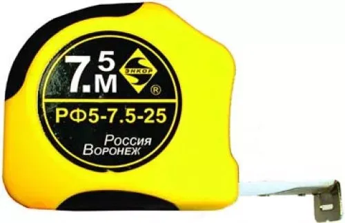 Рулетка 7,5м Велюр c 2-мя фиксаторами Энкор 10103 купить в Нягани
