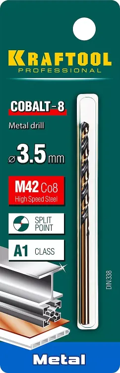 Сверла по металлу HSS-Co Оберон 29656-3.5 купить в Нягани