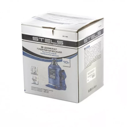 Домкрат гидравлический бутылочный телескопический 10 т подъем 180-450 мм Stels 51148 купить в Нягани