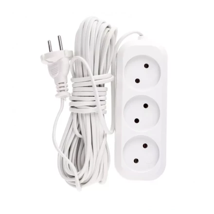 Удлинитель бытовой без заземления 10 м 3 розетки 6 А серия УХ6 Denzel 95929 купить в Нягани