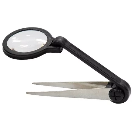 Лупа регулируемая с пинцетом 8-кратная D 25 мм Sparta 913805 купить в Нягани
