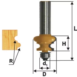 Фреза кром фигурная ф25.4х16 r3.2 хв. 8мм 10692