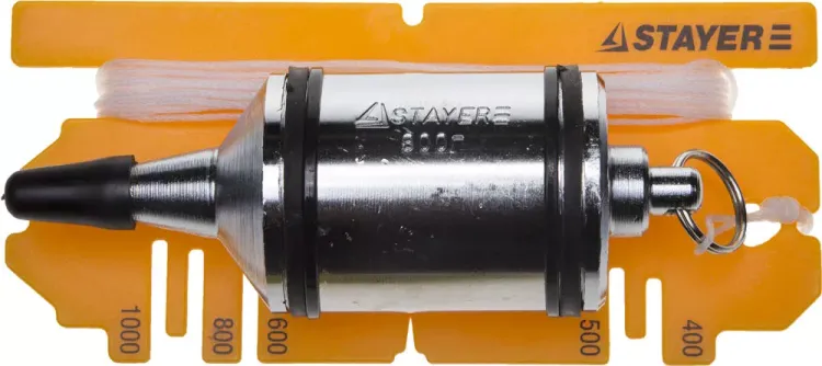 Отвес STAYER "PROFI" строительный со шнуром, с противоударными ободками, 800 г 06352-80 купить в Нягани