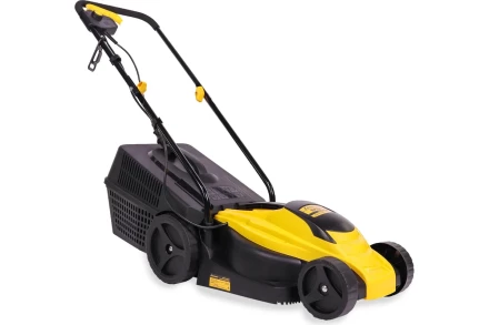 Газонокосилка электро CHAMPION EM3313 (1300Вт пласт.+ткань травосб. 35л ширина 330мм 25-65мм, 8,8кг купить в Нягани