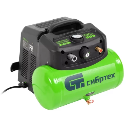 Компрессор воздушный безмаслянный BL 1100/6 1100Вт, ресивер 6 литров, 180 л/мин// Сибртех 58059 купить в Нягани