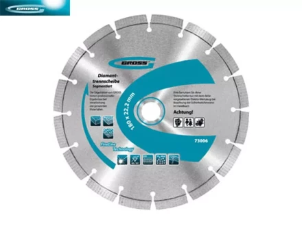 Диск алмазный 180 х 22,2 мм сегментный упорядоченный алмаз сухое резание GROSS 73014 купить в Нягани