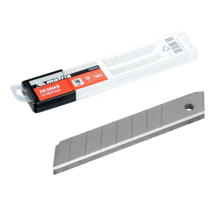 Лезвия, 18 мм, сталь SK5, 10 шт Matrix 793376 купить в Нягани