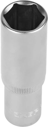 Головка торцовая ЗУБР &quot;МАСТЕР&quot; (1/2&quot;), удлиненная, Cr-V, FLANK, хроматированное покрытие, 19мм 27726-19 купить в Нягани