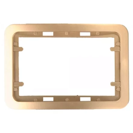 Панель СВЕТОЗАР &quot;ГАММА&quot; накладная для двойных розеток, цвет золотой металлик, 1 гнездо SV-54145-2-GM купить в Нягани