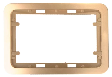 Панель СВЕТОЗАР &quot;ГАММА&quot; накладная для двойных розеток, цвет золотой металлик, 1 гнездо SV-54145-2-GM купить в Нягани