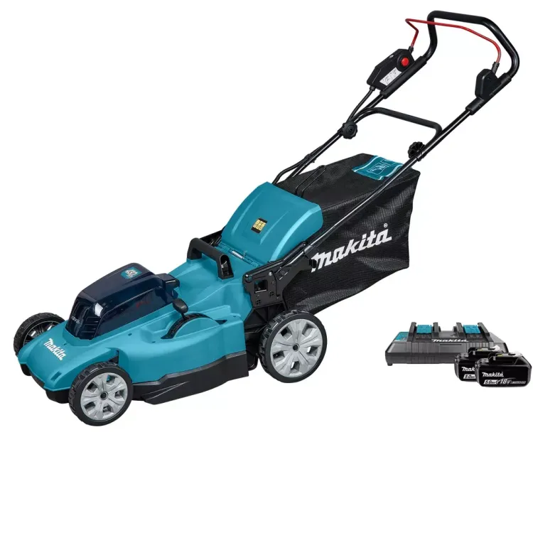 Аккумуляторная газонокосилка 48см, 2х18V Makita DLM480CT2 ( 2* АКБ 5Ач, ЗУ ) купить в Нягани