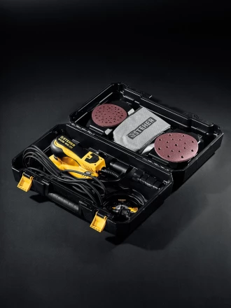 STEHER BOS-25 Duo, d125 / d150 мм, 2.5 мм, 350 Вт, бесщеточная орбитально-шлифовальная машина, кейс (BOS-25) купить в Нягани