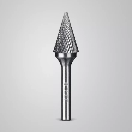 Зубр Твердосплавная борфреза M - конус с острым углом, 16 х 25 мм, угол 30° (28811-16-25) купить в Нягани