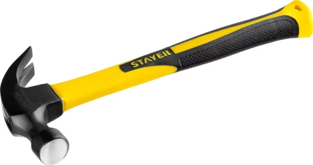 Молоток-гвоздодер "Fiberglass" с фиберглассовой рукояткой, 450 г, STAYER Professional 2026-450_z01 купить в Нягани