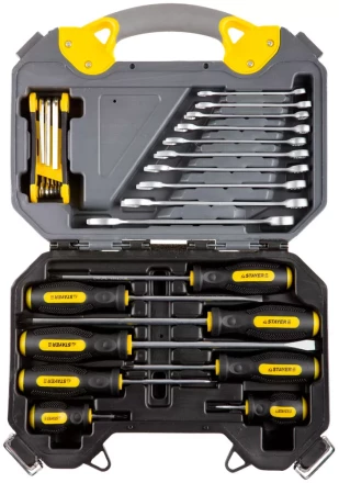 Набор инструментов STAYER &quot;PROFI&quot; универсальный, высококачественная CRV сталь, хромированное покрытие, 26 предметов 27710-H26 купить в Нягани