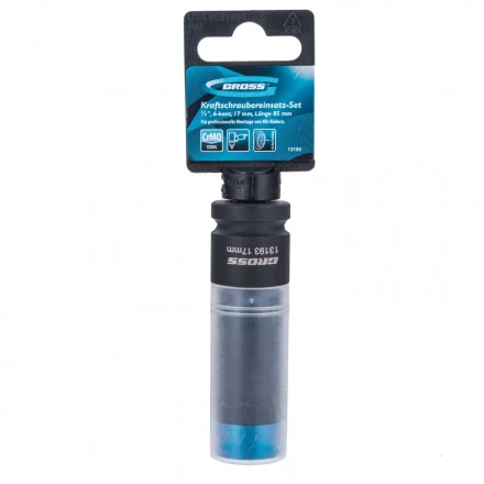 Головка ударная шестигранная для колесных дисков 17 мм 1/2 CrMo Gross 13193 купить в Нягани