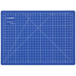 Коврик ЗУБР "ЭКСПЕРТ", непрорезаемый, 3мм, цвет синий, 300х220 мм 9903