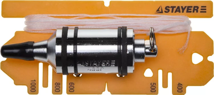 Отвес STAYER "PROFI" строительный со шнуром, с противоударными ободками, 400 г 06352-40 купить в Нягани