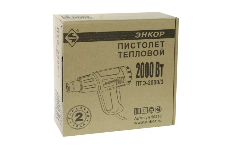 Фен строительный ЭНКОР ПТЭ-2000/3,  1/10 50310 купить в Нягани