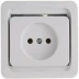 Розетка СВЕТОЗАР &quot;ГАММА&quot; одинарная, цвет белый, 16А/~250В SV-54100-W купить в Нягани