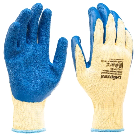 Перчатки трикотажные, полиэфирные, латексное рельефное покрытие, 10// Сибртех 677535 купить в Нягани