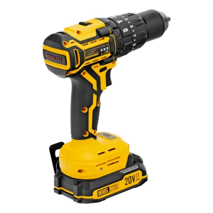 Дрель-шуруповерт аккумуляторная ударная бесщет. CIDH-BL-20, Li-Ion, 20 В// Denzel купить в Нягани