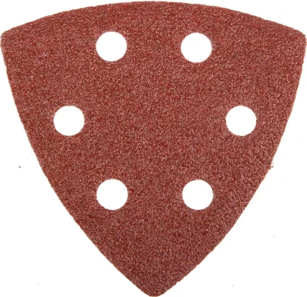 Треугольник шлифовальный универсальный STAYER &quot;MASTER&quot; на велкро основе, 6 отверстий, Р60, 93х93х93мм, 5шт 35460-060 купить в Нягани