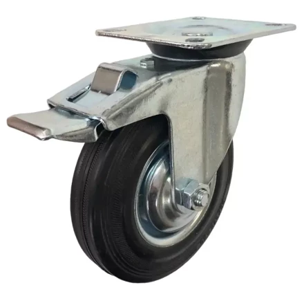 Колесо поворотное резина SCb 80 200 мм с тормозом РФ 1030006 купить в Нягани