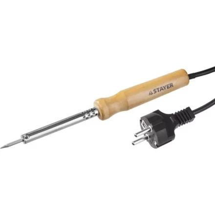 Паяльник с деревянной рукояткой и долговечным жалом, STAYER &quot;MASTER&quot; MAXTerm, 55310-40, 40 Вт, конус 55310-40 купить в Нягани