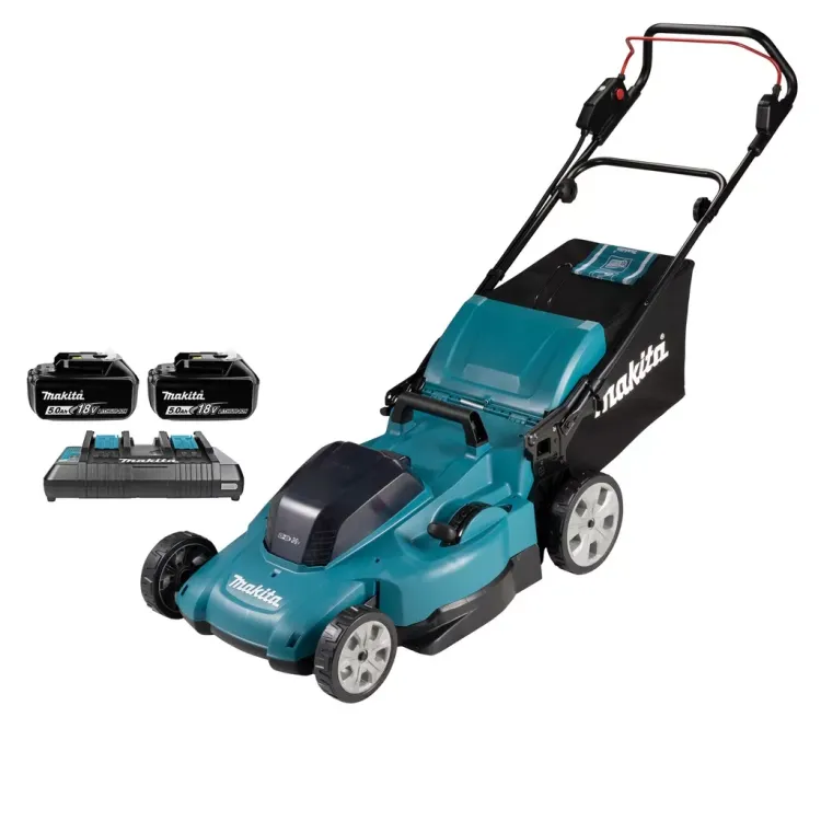 Аккумуляторная газонокосилка 53см, 2х18V Makita DLM538CT2 ( 2* 5Ач , ЗУ ) купить в Нягани