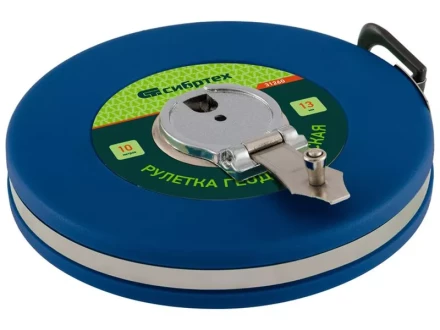 Рулетка геодезическая 20 м х 13 мм СИБРТЕХ закрытый корпус фиберглассовая лента 31261 купить в Нягани