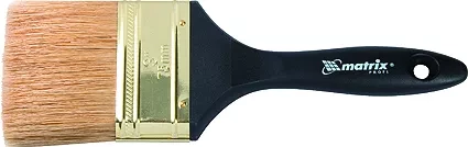 Кисть плоская &quot;Профи&quot; 3&quot; натуральная щетина пластмассовая ручка  MATRIX 83164 купить в Нягани