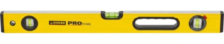 Уровень STAYER &quot;PROFI&quot; PROSTABIL профессион коробчатый, усилен, 2 фрезер поверх, 3 ампулы (1 поворотная), ручки, 60 см 3471-060_z01 купить в Нягани